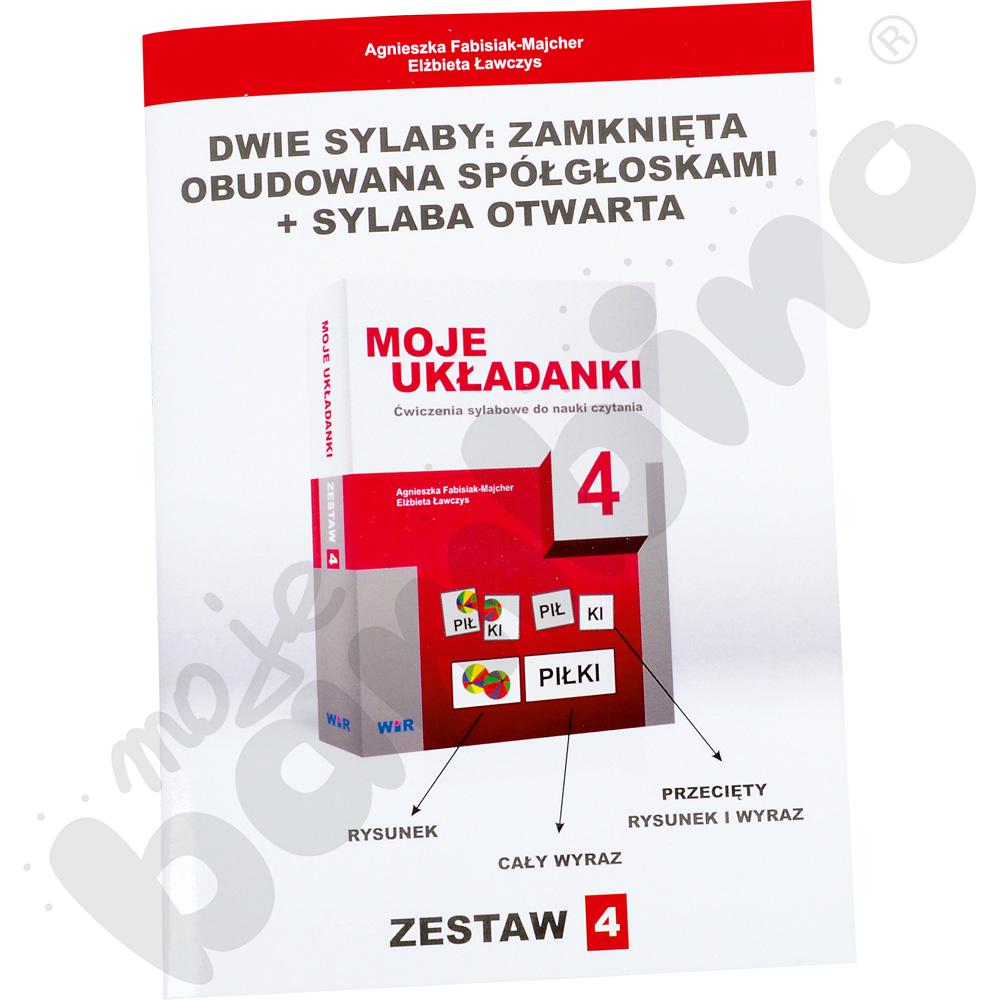 Moje układanki - Zestaw 4 (dwie sylaby: sylaba zamknięta obudowana spółgłoskami i sylaba otwarta)