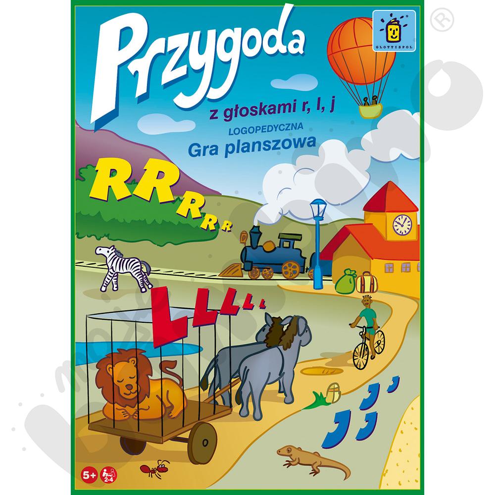 Logopedyczna gra planszowa - Przygoda z głoskami r, l, j