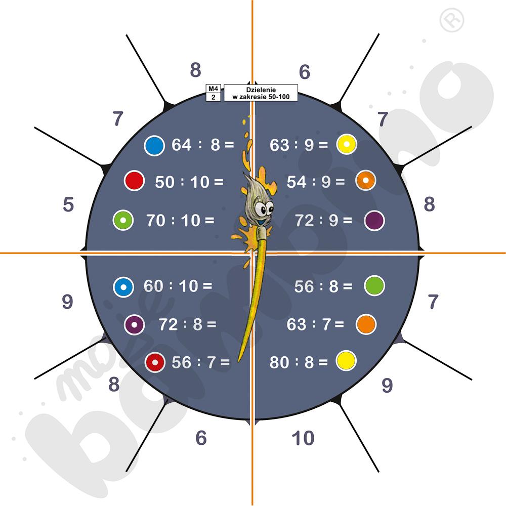 Tarcze ćwiczeń M4 - mnożenie i dzielenie w zakresie od 50 do 100