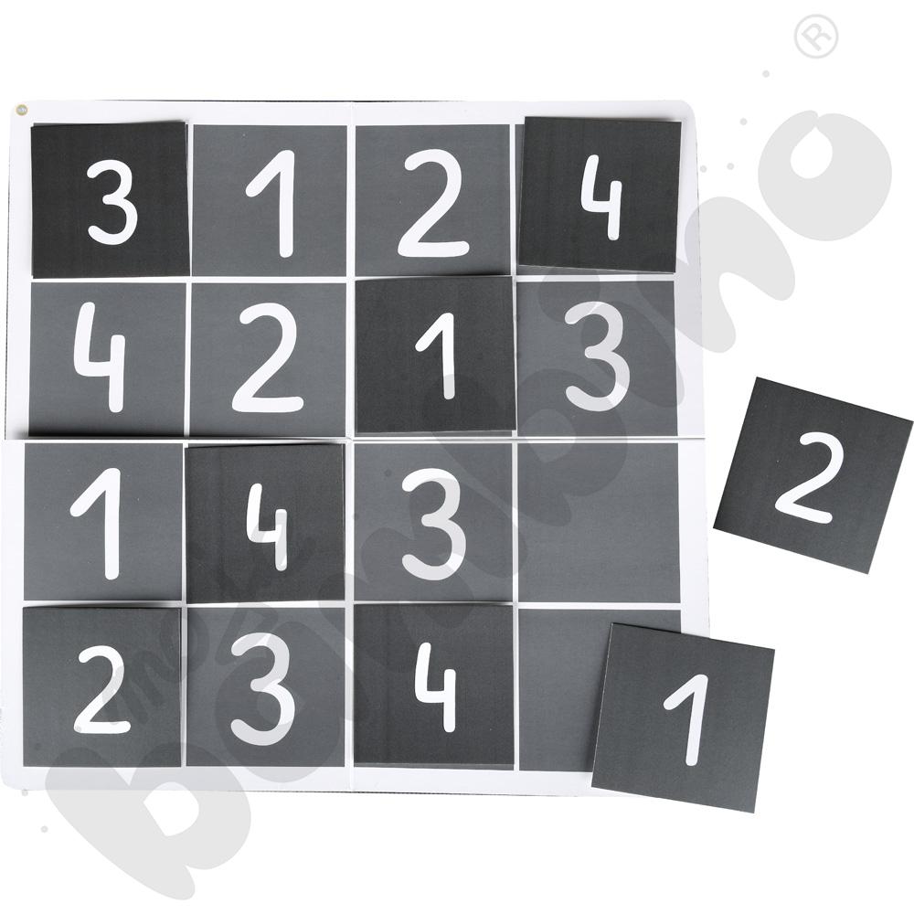 Sudoku dwustronne 6 x 6 - kości i cyfry