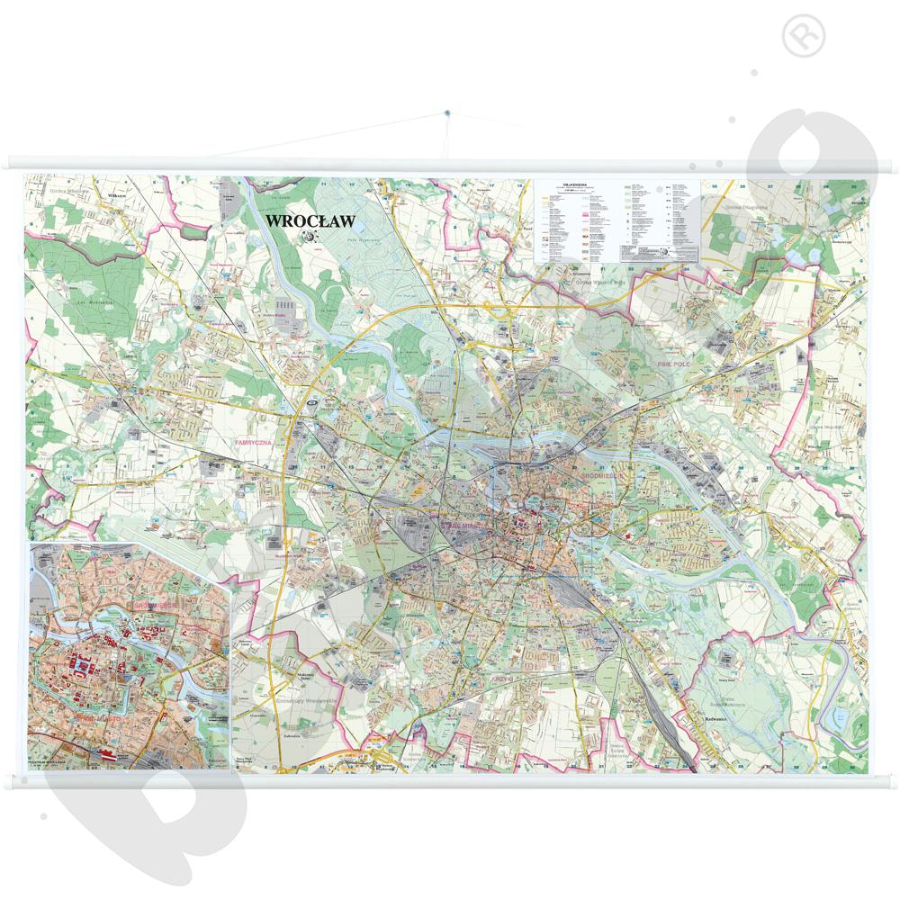 Wrocław - mapa regionu 112,8 x 93,8 cm