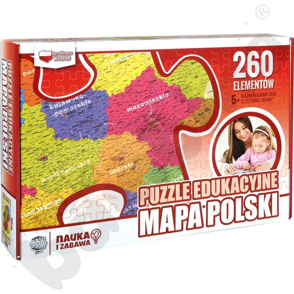 Puzzle edukacyjne - mapa Polski