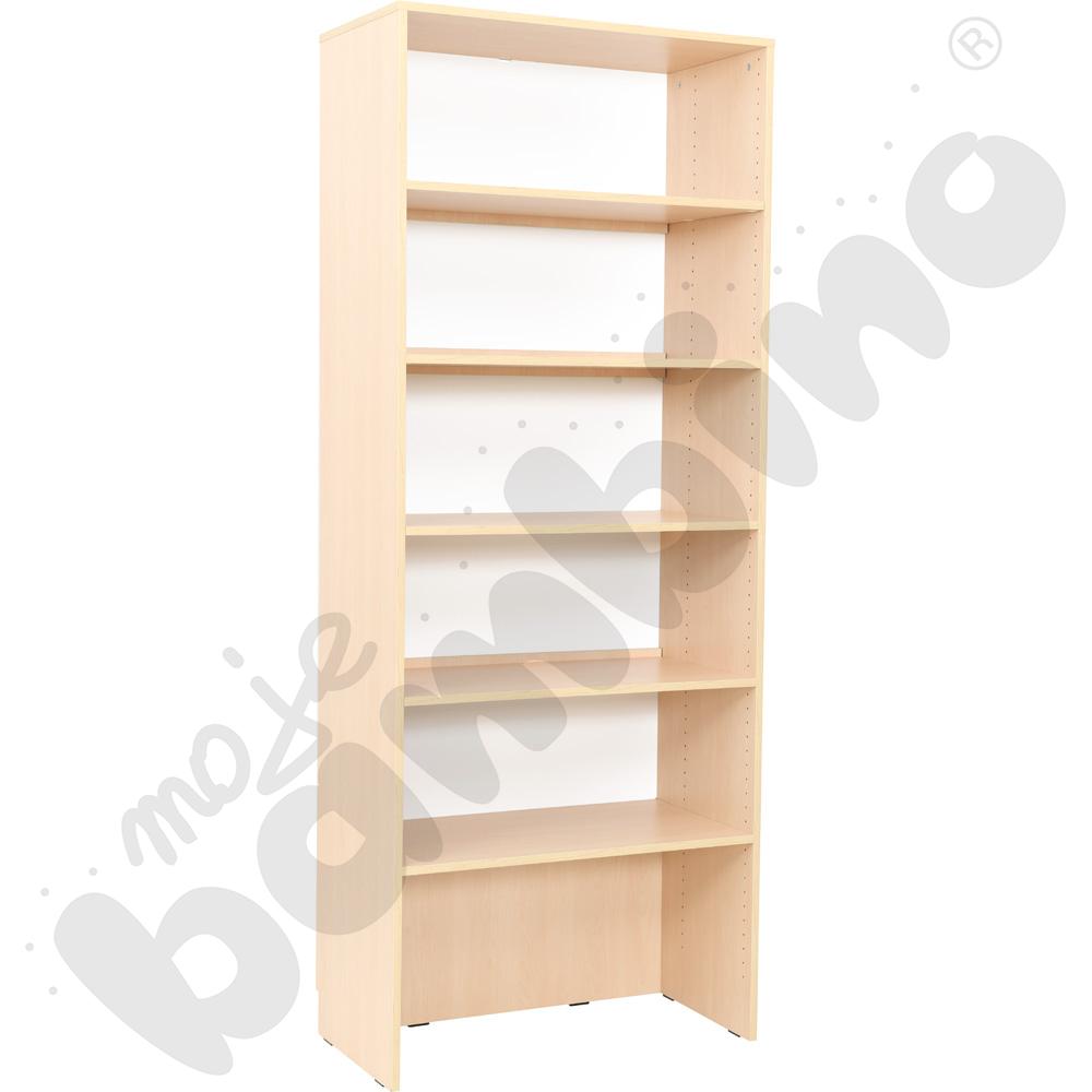 Regał Grande biblioteczny z wnęką - klon jasny