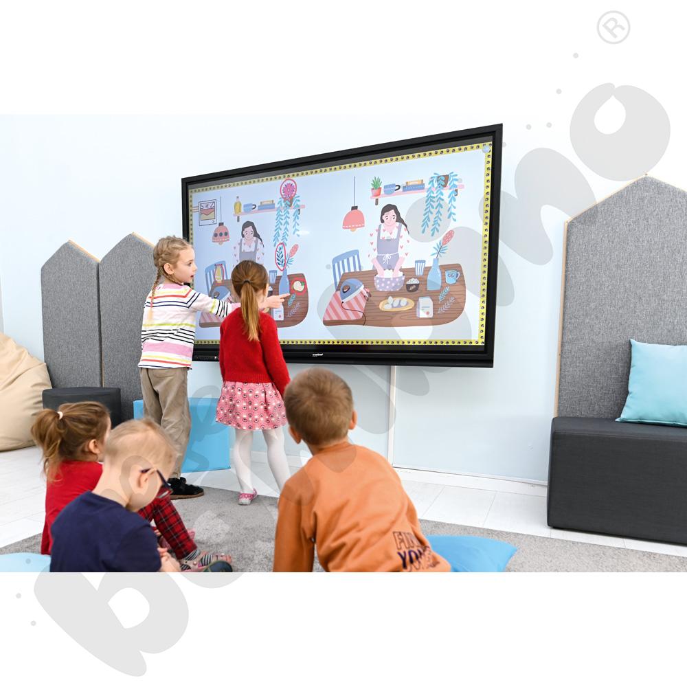 JumboEdu z monitorem interaktywnym insGraf Digital EduSpace 65 i uchwytem ściennym