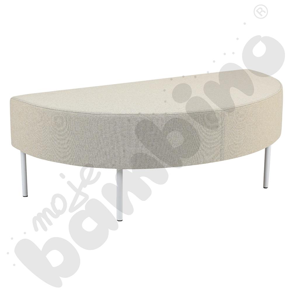Pufa Versa zaokrąglona 120x60 cm z plastikowymi stopkami, stelaż jasnoszary, tkanina RO37 Pufa Versa zaokrąglona 120x60 cm z plastikowymi stopkami, stelaż jasnoszary, tkanina RO37
