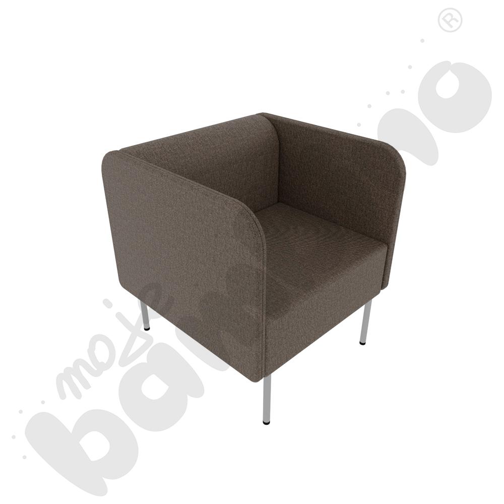 Fotel Versa z plastikowymi stopkami, stelaż jasnoszary, tkanina RO36 Fotel Versa z plastikowymi stopkami, stelaż jasnoszary, tkanina RO36