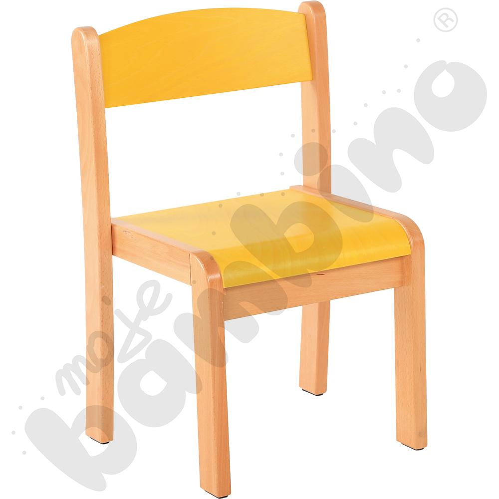 Krzesło Filipek żółte ze stopką filcową rozm. 2 