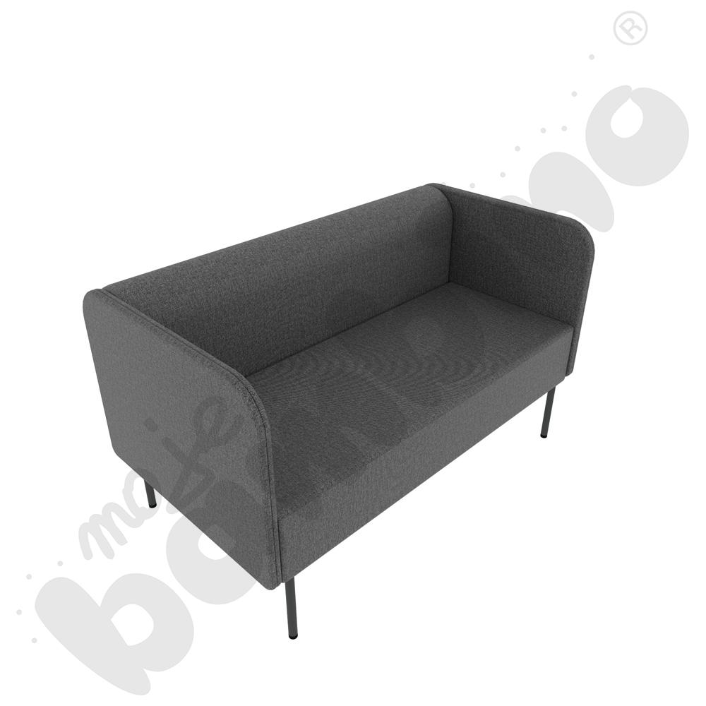 Sofa Versa 2-os. z filcowymi stopkami, stelaż antracytowy, tkanina RO39