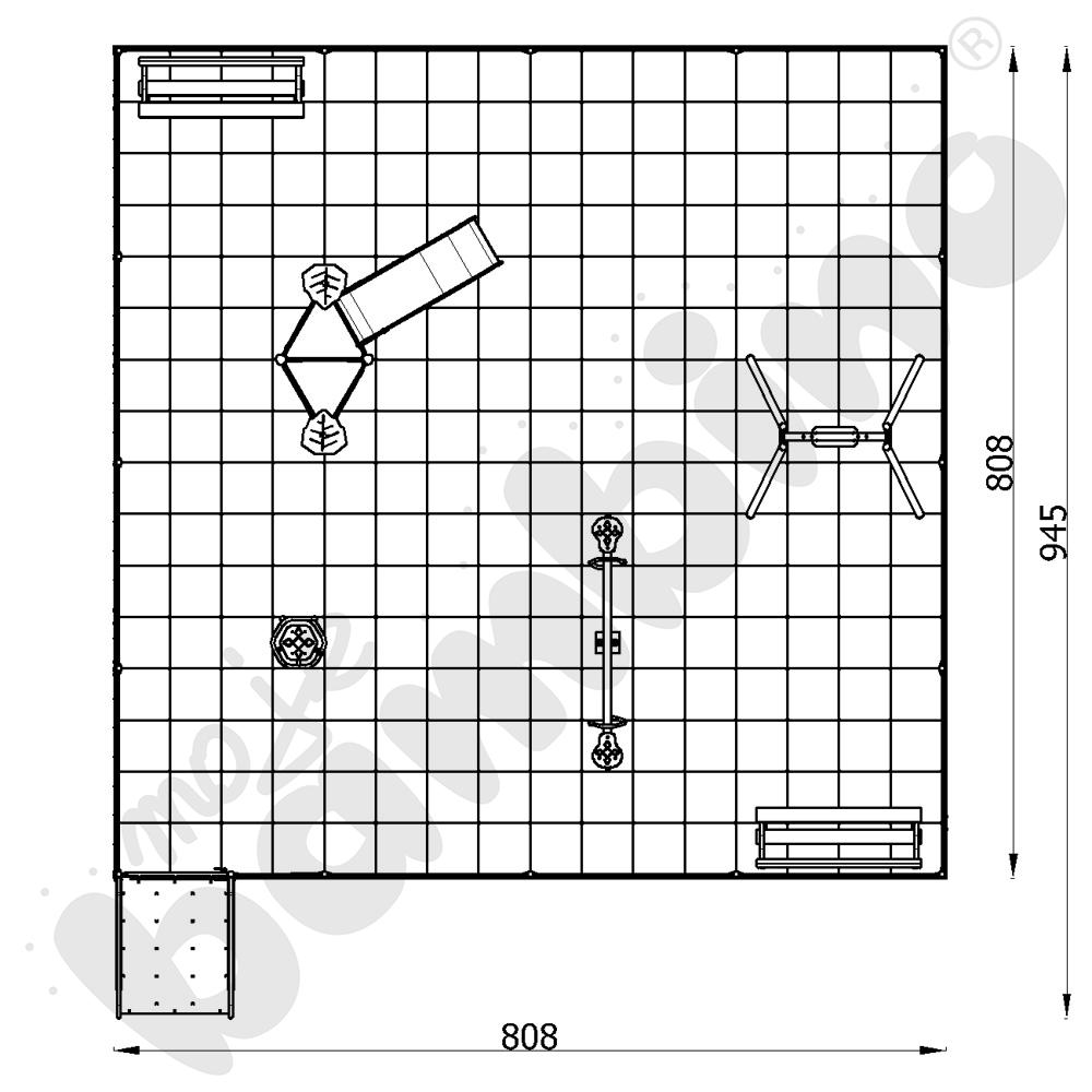 Modułowy Plac Zabaw wym. 8 x 8