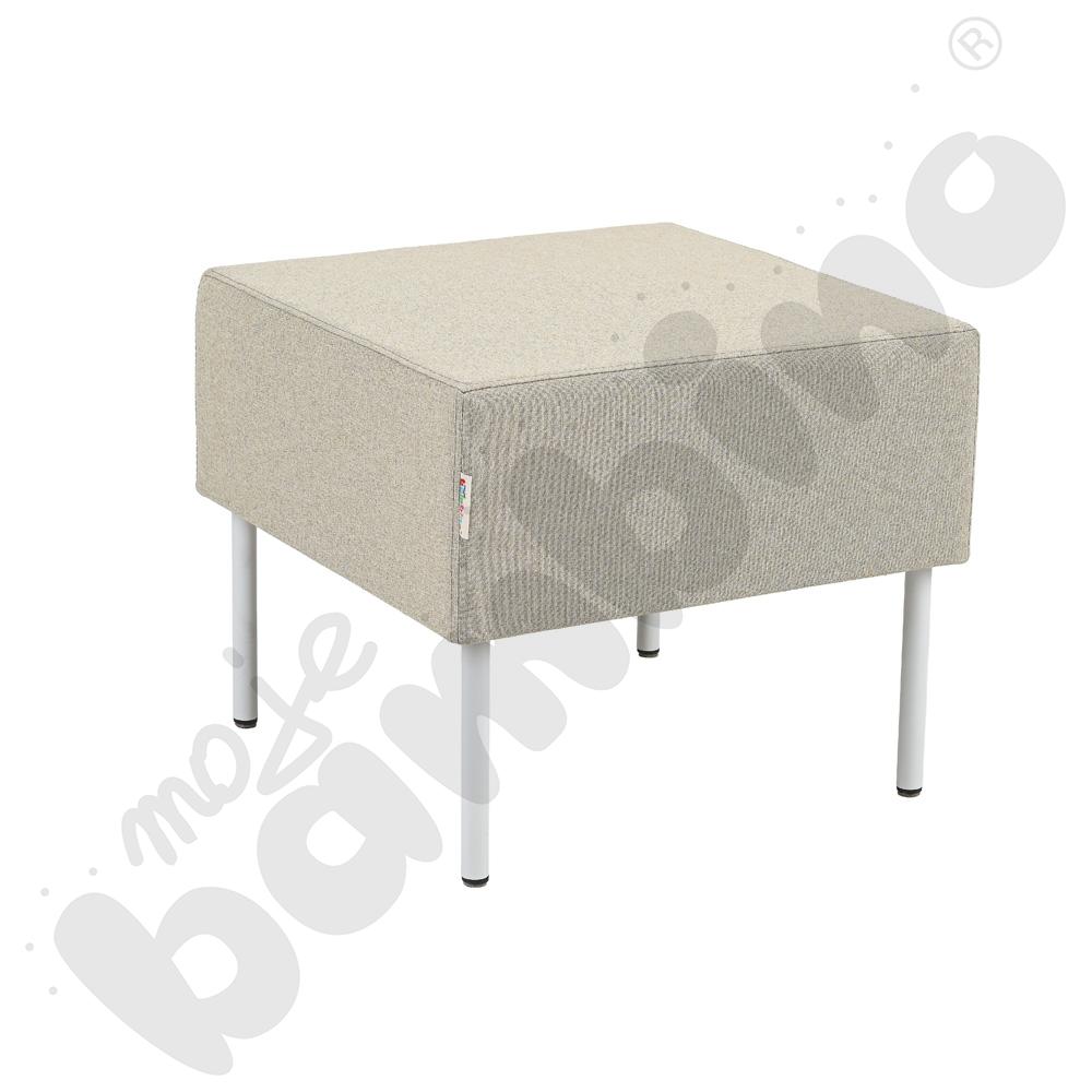 Pufa Versa 50x50 cm z plastikowymi stopkami, stelaż jasnoszary, tkanina RO37