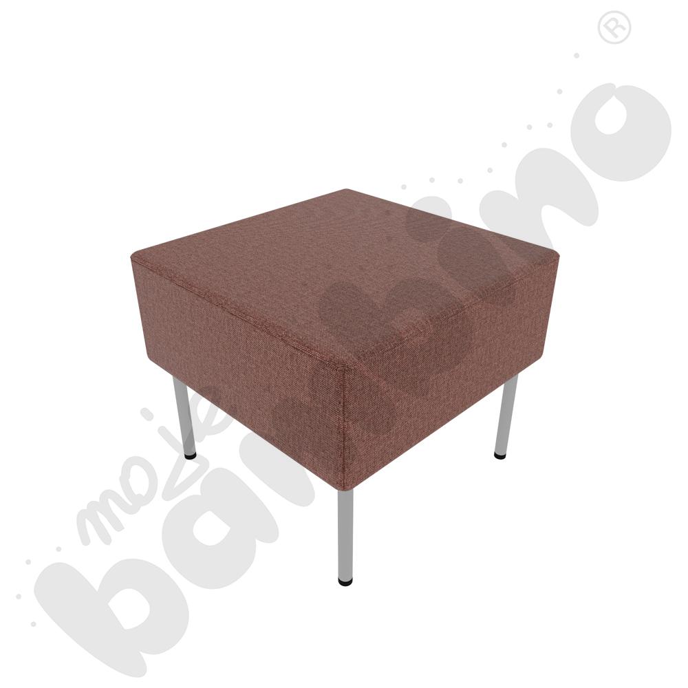 Pufa Versa 50x50 cm z plastikowymi stopkami, stelaż jasnoszary, tkanina RO11
