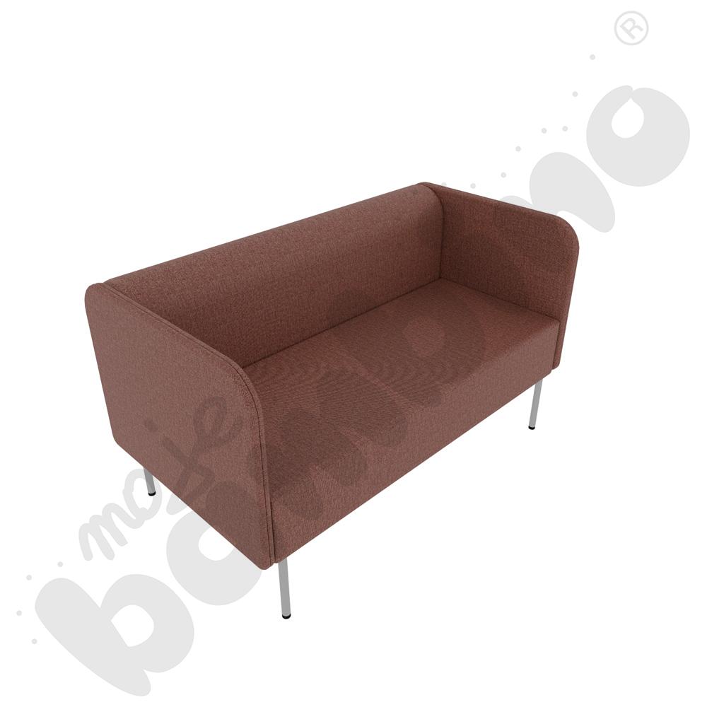 Sofa Versa 2-os. z plastikowymi stopkami, stelaż jasnoszary, tkanina RO11