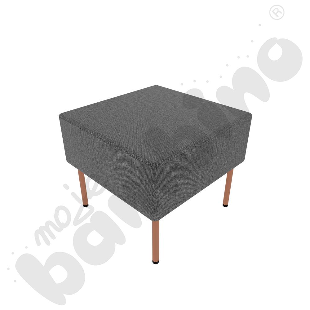 Pufa Versa 50x50 cm z plastikowymi stopkami, stelaż łososiowy, tkanina RO39 Pufa Versa 50x50 cm z plastikowymi stopkami, stelaż łososiowy, tkanina RO39