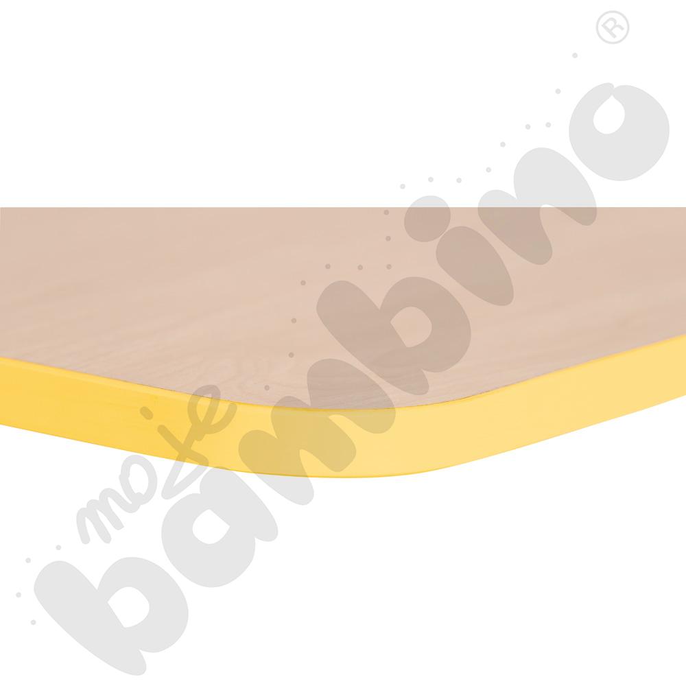 Blat Quadro klonowy prostokątny, żółte obrzeże
