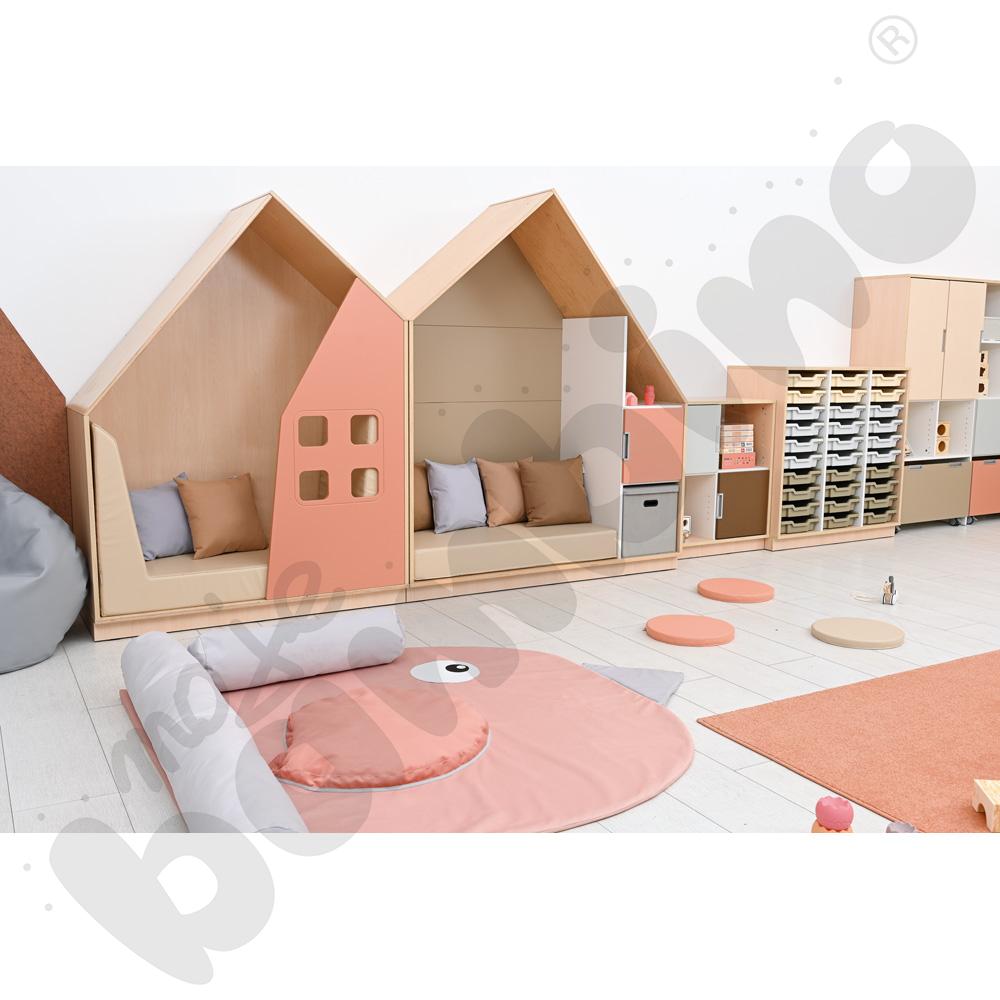 Quadro - szafka-domek z 2 półkami - jasnobrązowa, skrzynia klon jasny