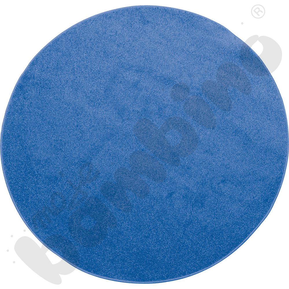 Dywan okrągły o śr. 40 cm - niebieski