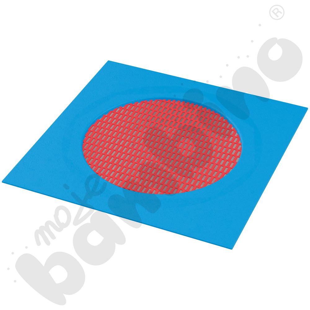 Trampolina Średni krater, mata czerwona, obrzeże niebieskie