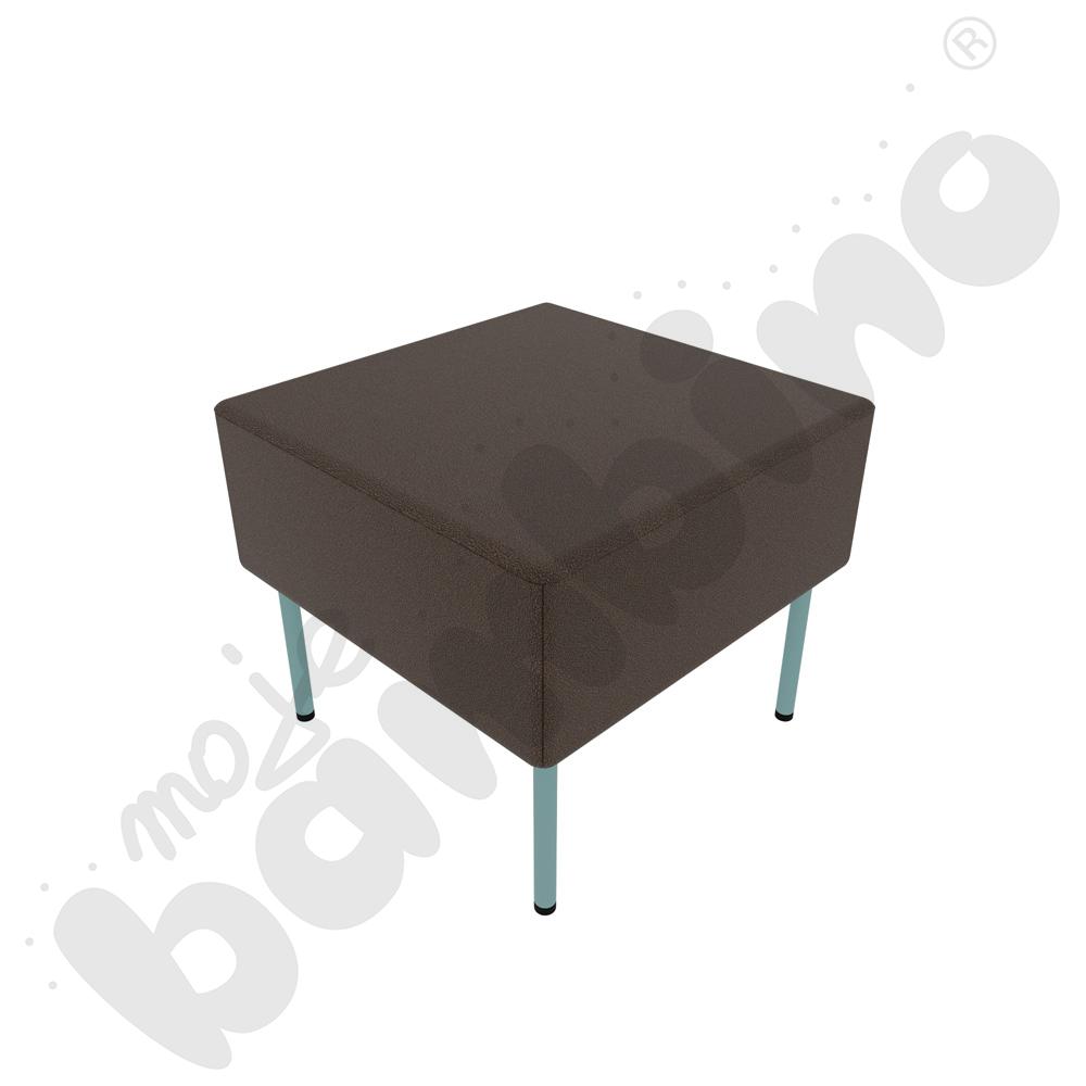 Pufa Versa 50x50 cm z filcowymi stopkami, stelaż turkusowy, tkanina BD07 Pufa Versa 50x50 cm z filcowymi stopkami, stelaż turkusowy, tkanina BD07