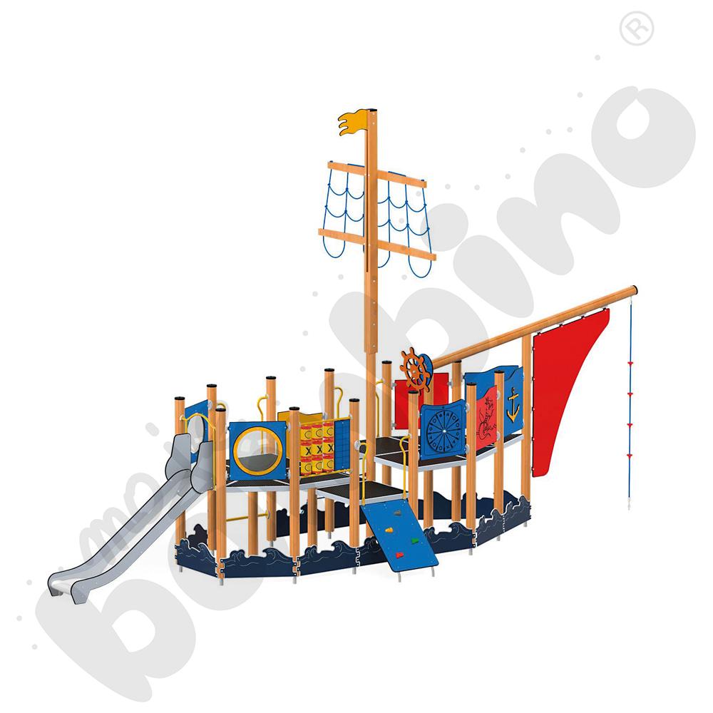 Statek Marco Polo, drewniane słupy