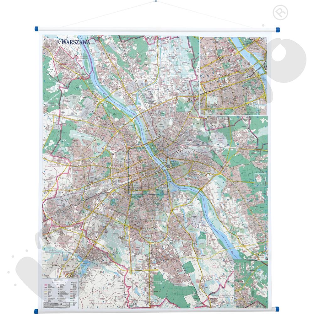 Warszawa - mapa regionu 94,5 x 112,5 cm