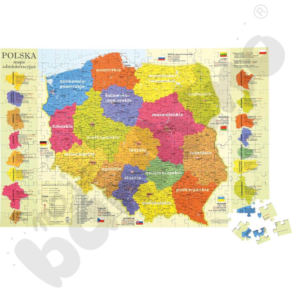 Puzzle edukacyjne - mapa Polski