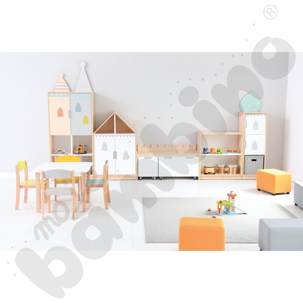 Quadro - zestaw Pałac 90 st., cichy domyk, skrzynia klon jasny