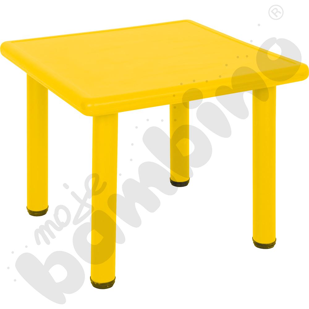 Stół Dumi kwadratowy - żółty