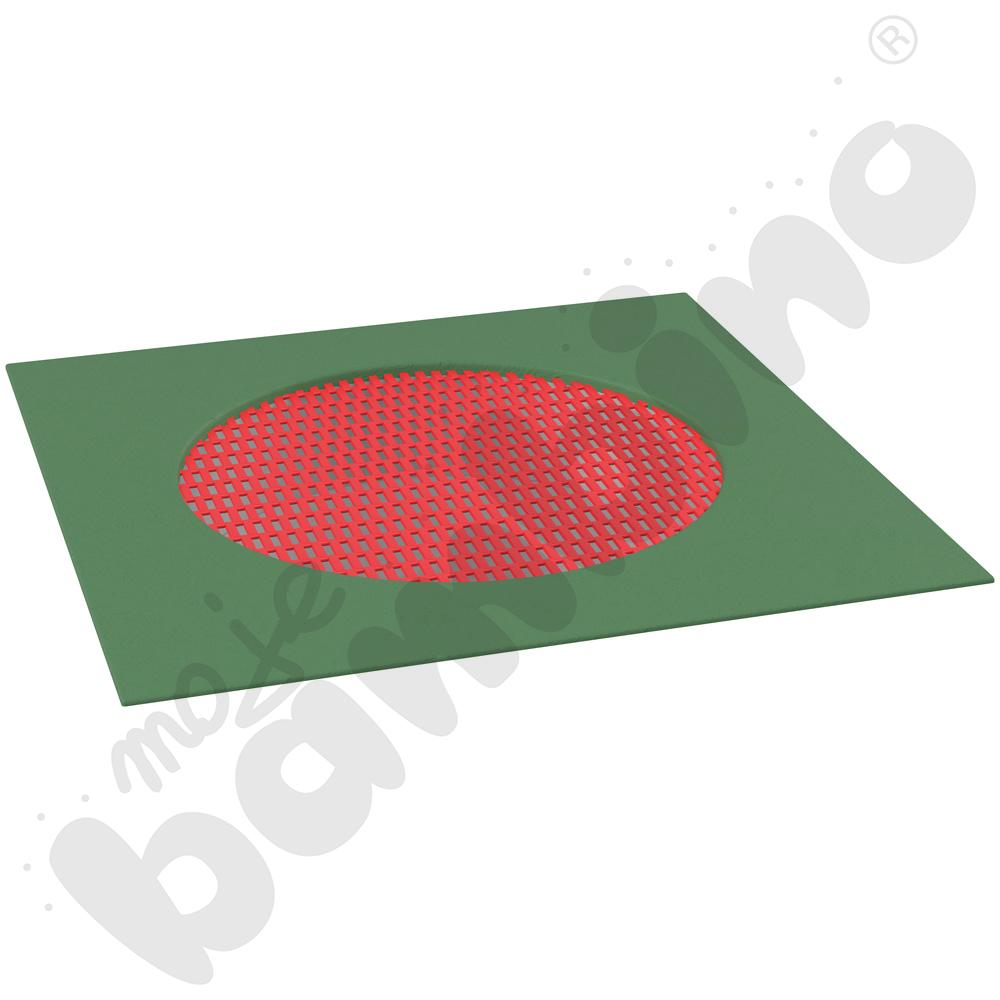Trampolina Średni krater, mata czerwona, obrzeże zielone
