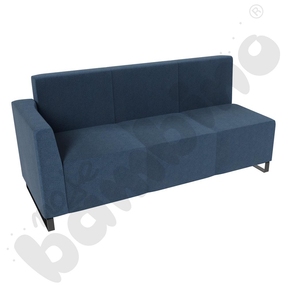 Sofa Universum 3-os. wys. 82 cm, bok niski lewy, tkanina KG06