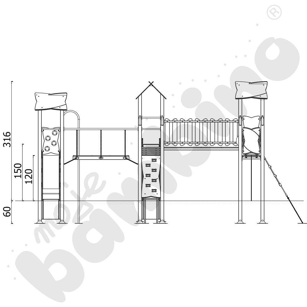 Zestaw Urbi 11, słupy metalowe B