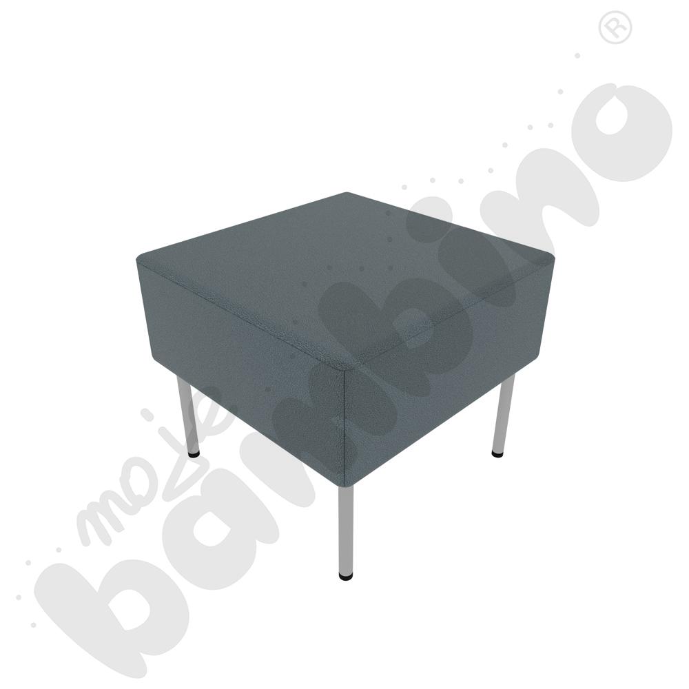 Pufa Versa 50x50 cm z filcowymi stopkami, stelaż jasnoszary, tkanina BD13