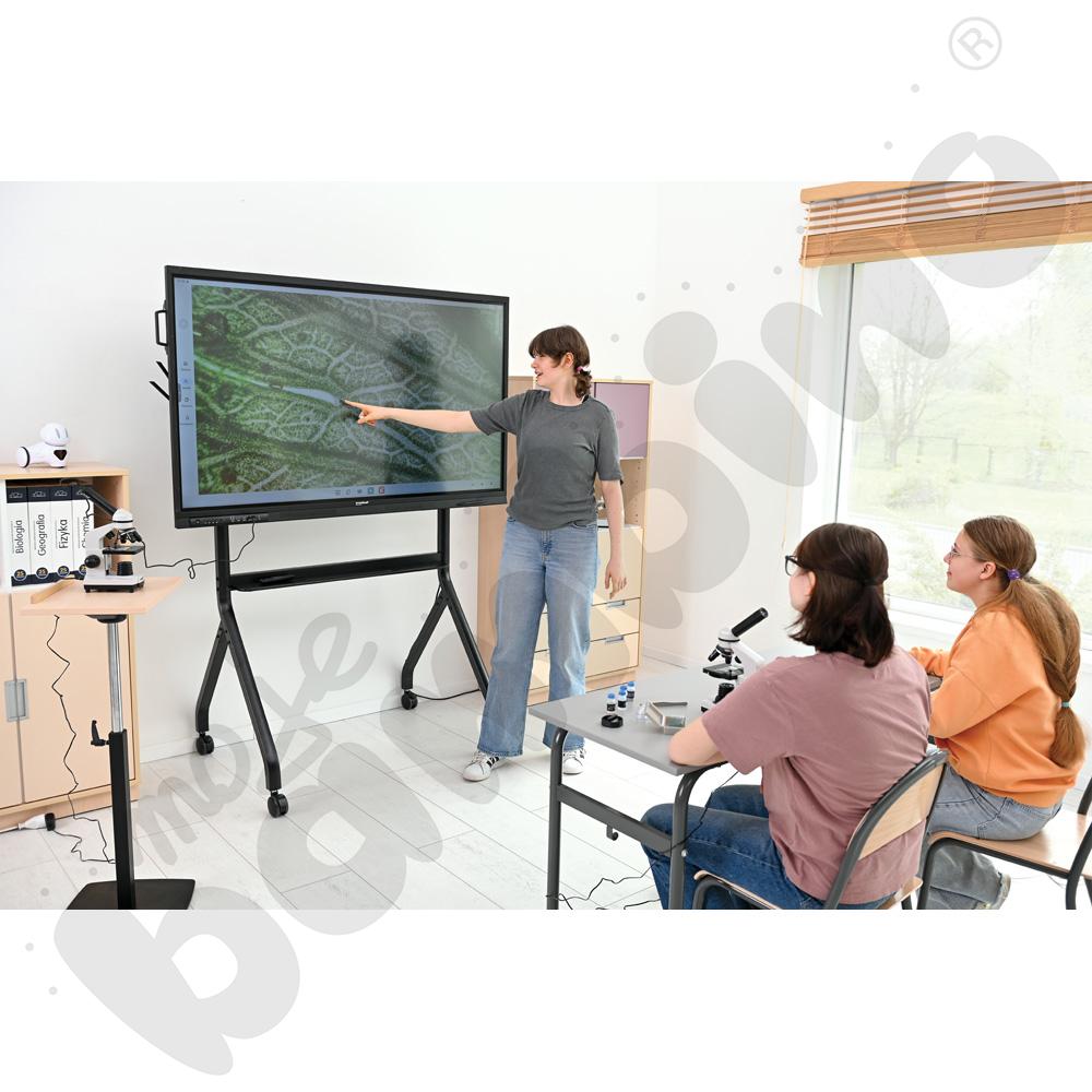 Monitor interaktywny insGraf Digital EduSpace 65 na stojaku mobilnym