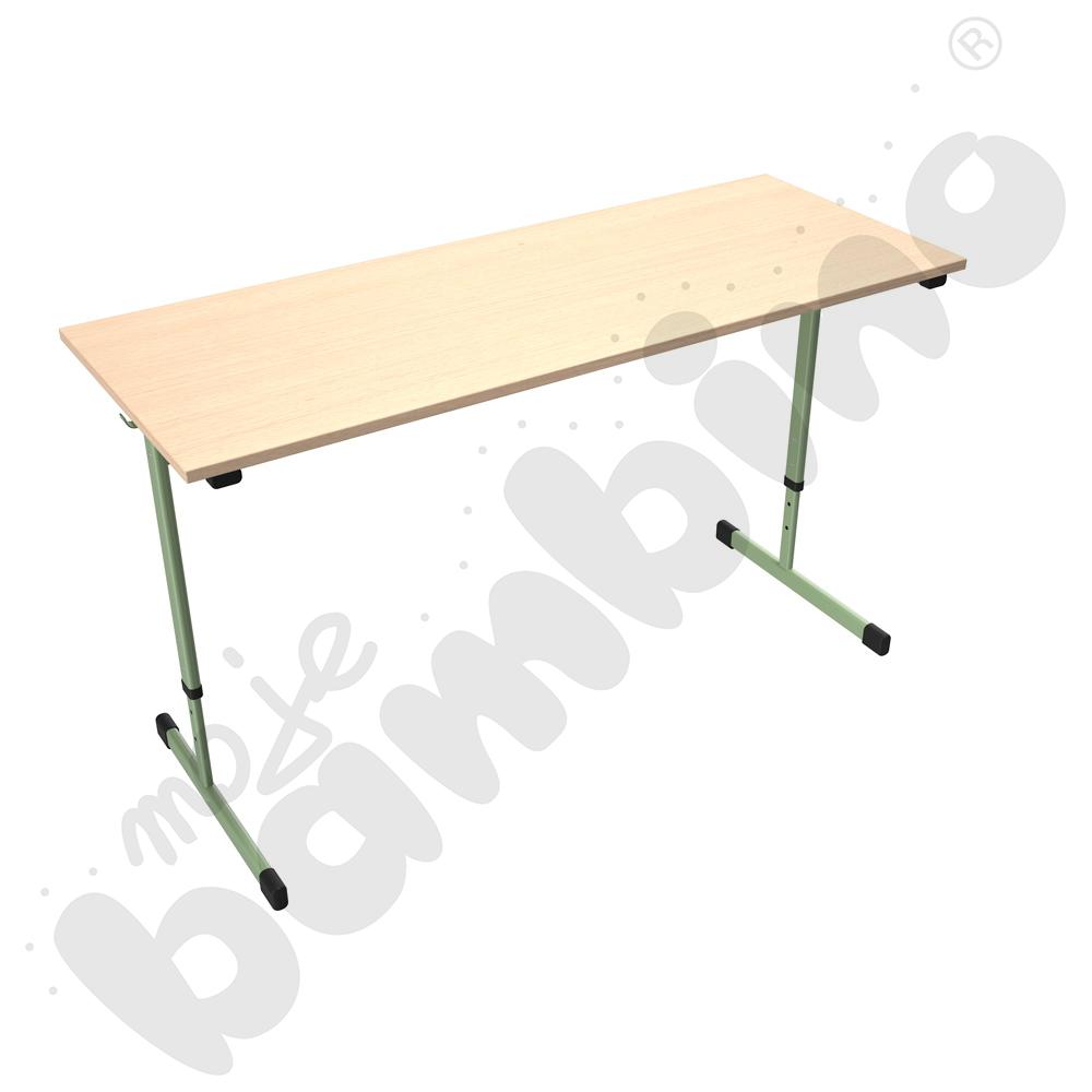 Stół IN-R 130x50 rozm. 3-7, 2-os., stelaż oliwkowy, blat klon 375, obrzeże ABS, narożniki proste Stół IN-R 130x50 rozm. 3-7, 2-os., stelaż oliwkowy, blat klon 375, obrzeże ABS, narożniki proste