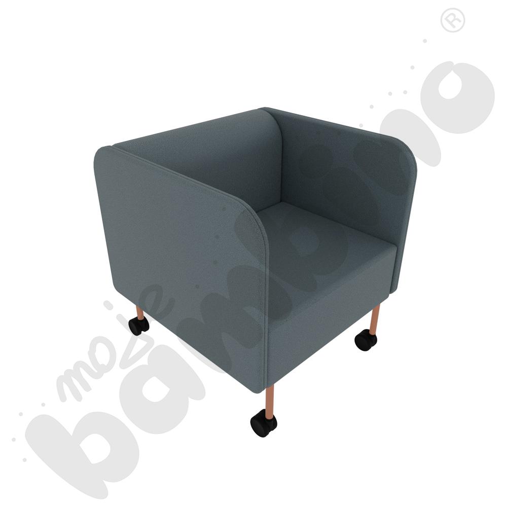 Fotel Versa z kółkami na twardą powierzchnię, stelaż łososiowy, tkanina BD13 Fotel Versa z kółkami na twardą powierzchnię, stelaż łososiowy, tkanina BD13