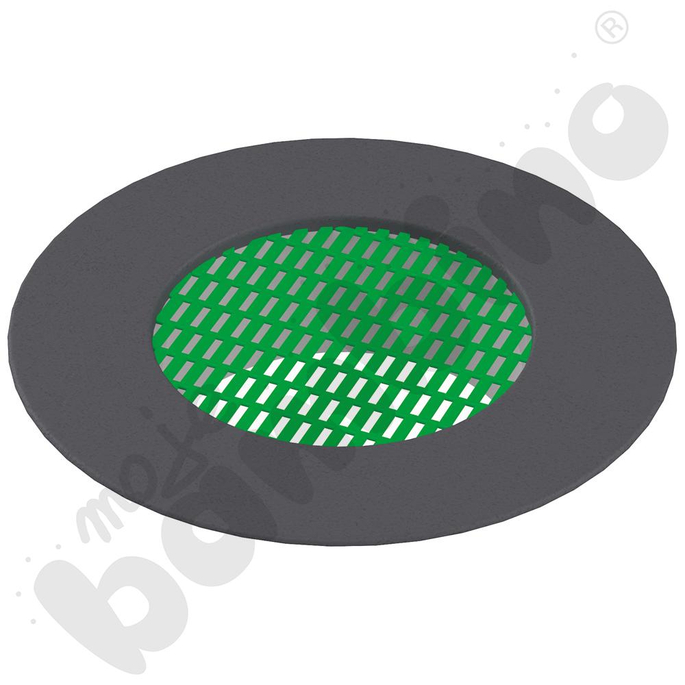 Trampolina Mały krater, mata zielona, obrzeże czarne