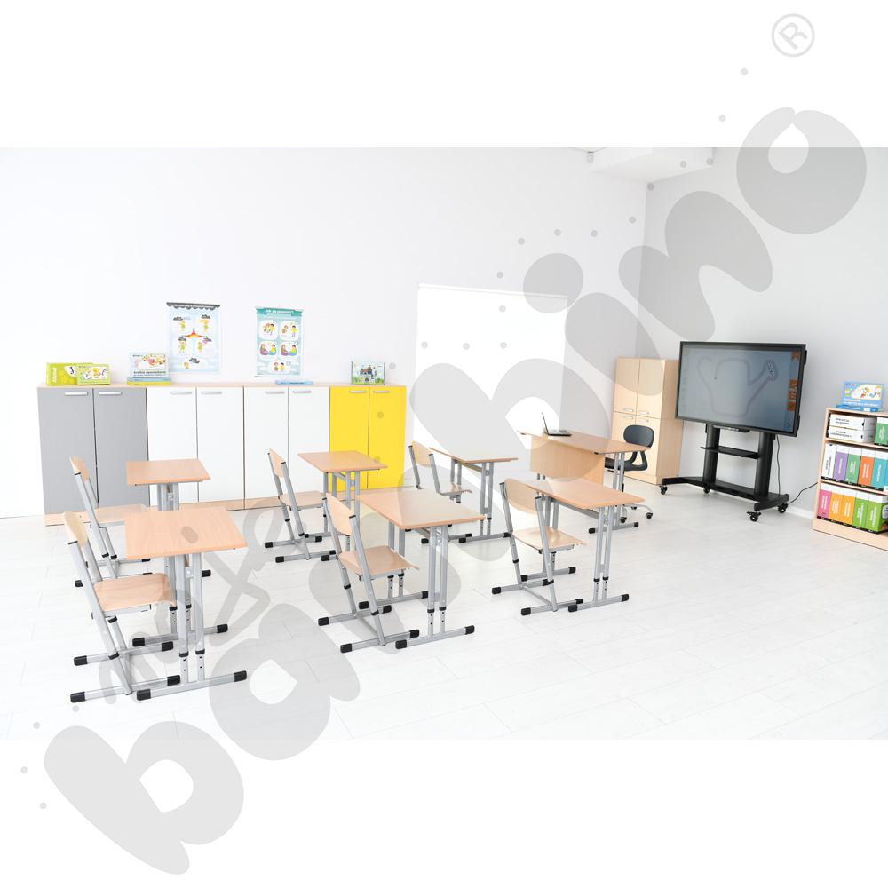 Krzesło T 3 w 1 z regulowaną wysokością rozm. 4-6 aluminium Krzesło T 3 w 1 z regulowaną wysokością rozm. 4-6 aluminium