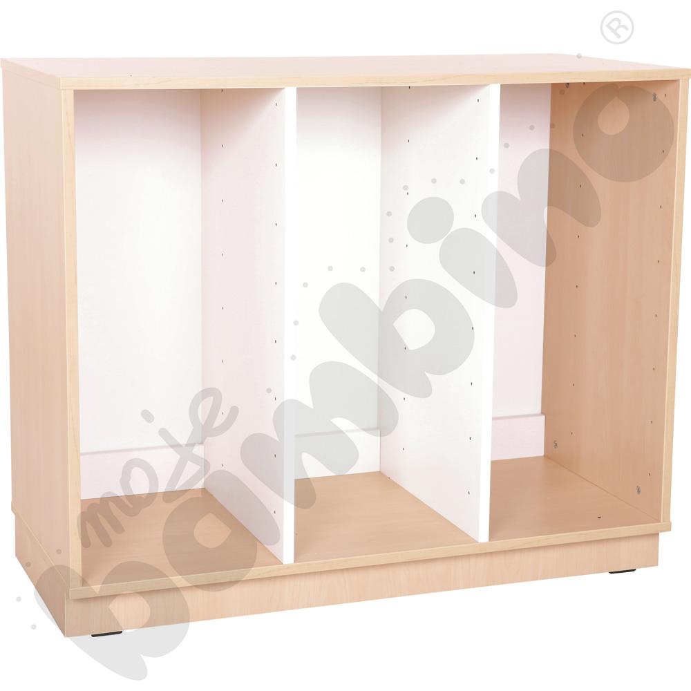 Quadro - szafka M na plastikowe pojemniki - z 2 przegrodami, klon jasny Quadro - szafka M na plastikowe pojemniki - z 2 przegrodami, klon jasny