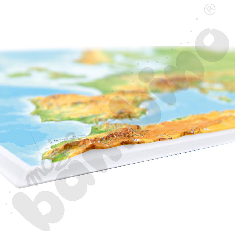 Europa - mapa plastyczna 3D 77 x 58 cm