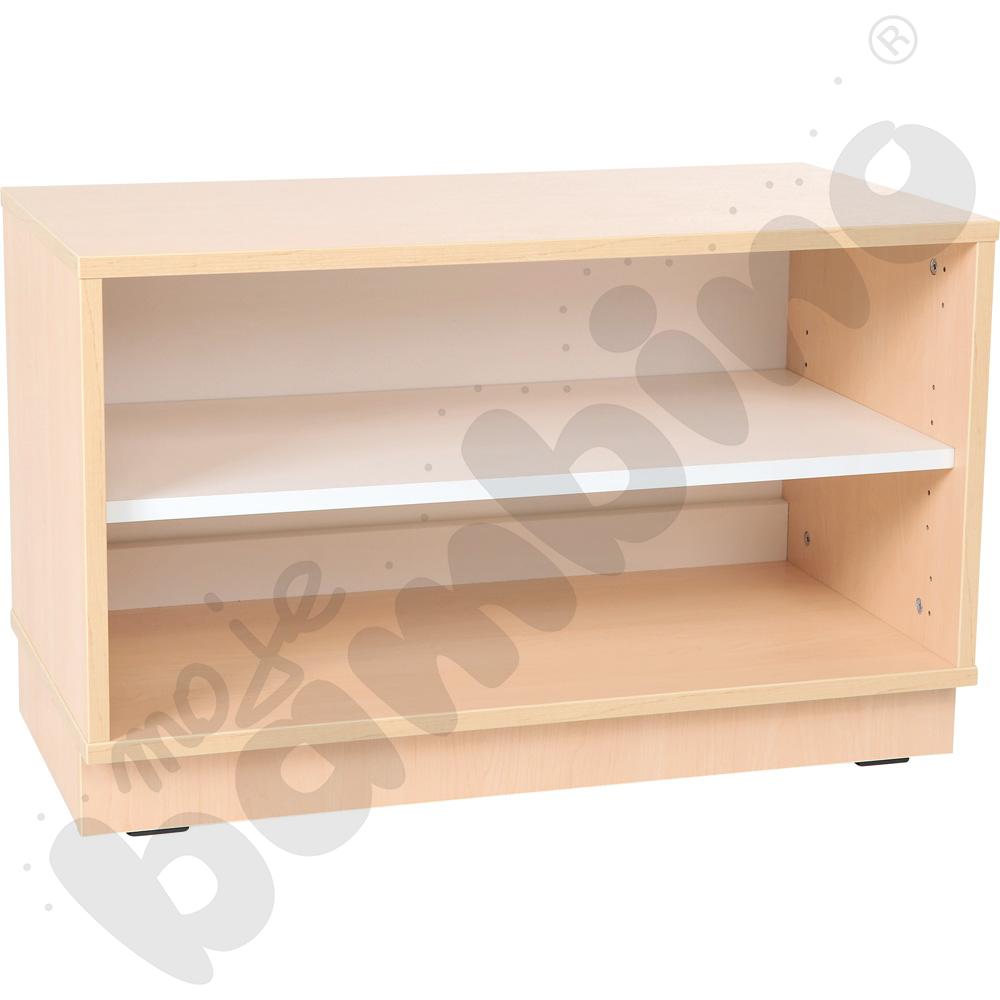 Quadro – szafka S z 1 półką na cokole, klon jasny