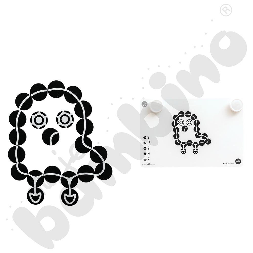Puzzle magnetyczne z kartami zadań - abstrakcje