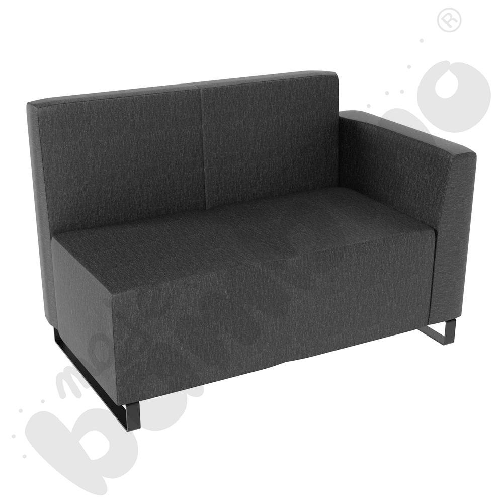 Sofa Universum 2-os. wys. 82 cm, bok niski prawy, tkanina RO41