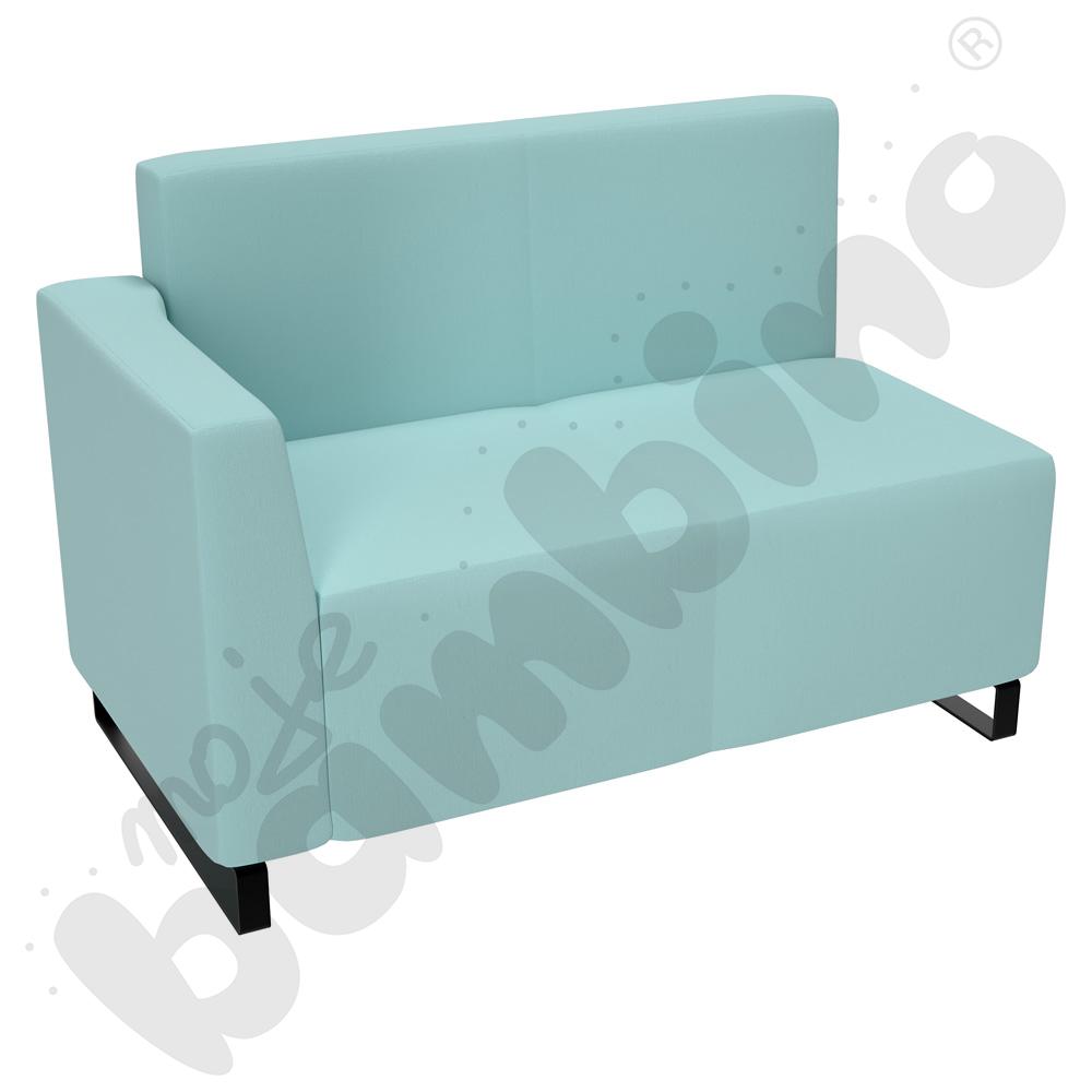 Sofa Universum 2-os. wys. 82 cm, bok niski lewy, tkanina KG09
