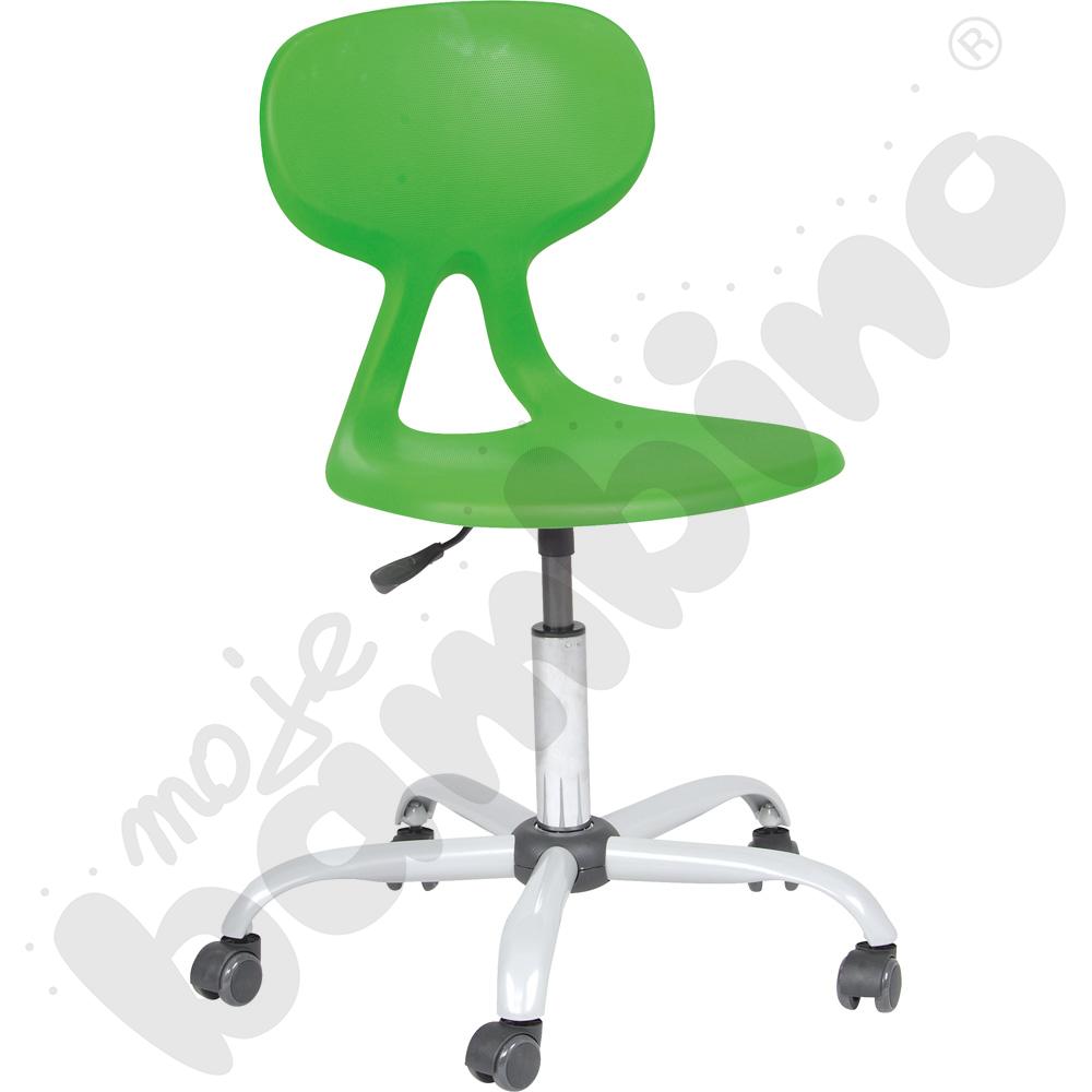 Krzesło Colores obrotowe na kółkach z reg.  wys. zielone