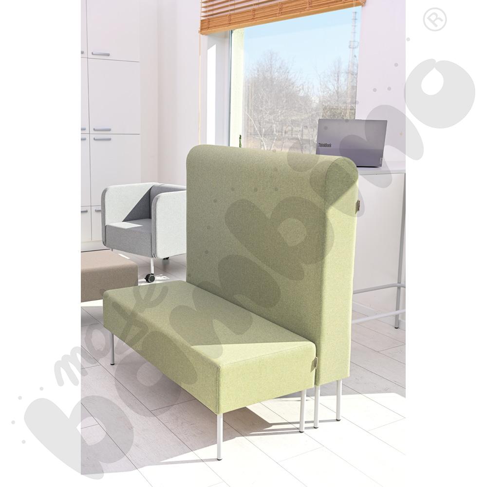 Pufa Versa 120 x 50 cm z plastikowymi stopkami, stelaż jasnoszary, tkanina RO27
