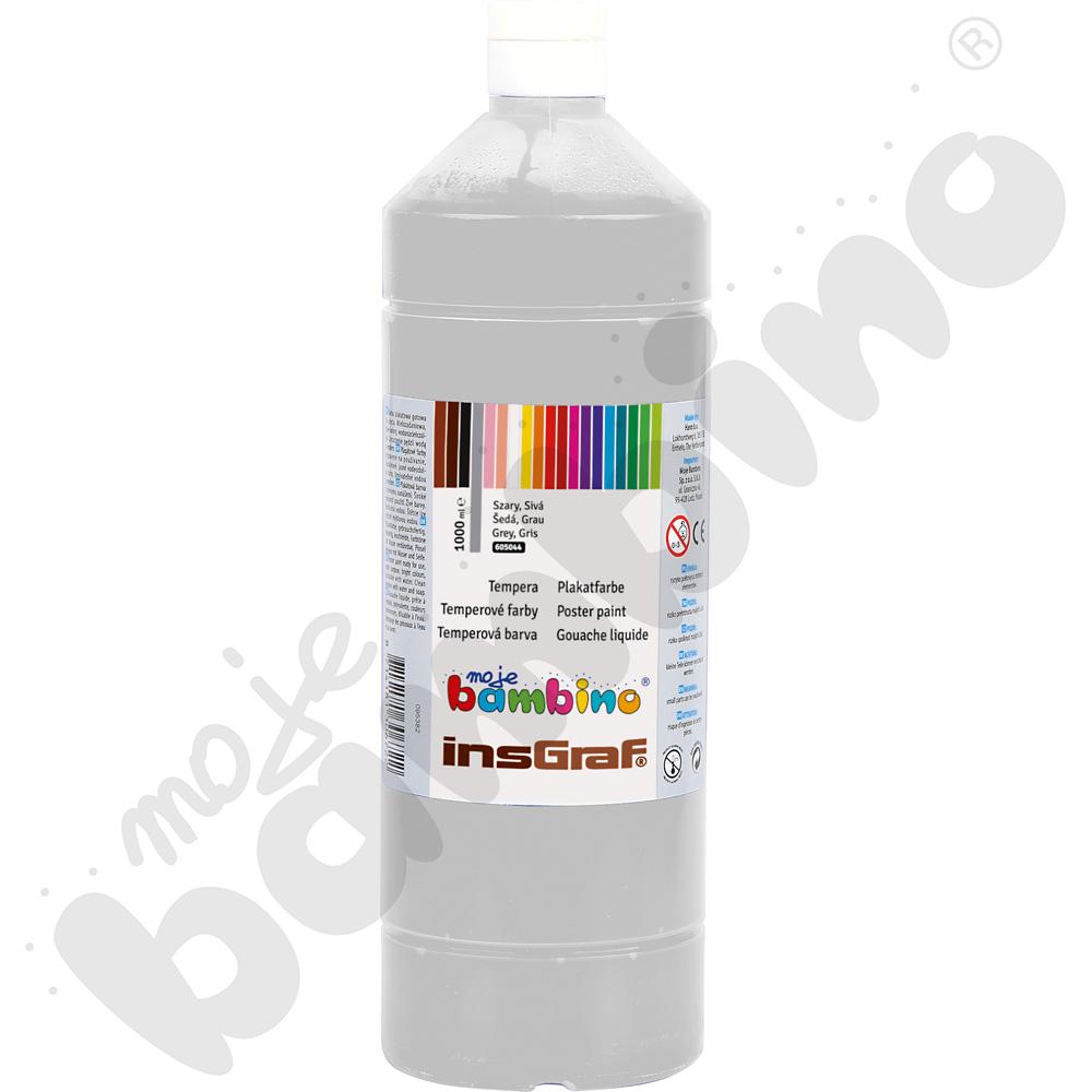 Tempera 1000 ml - szara