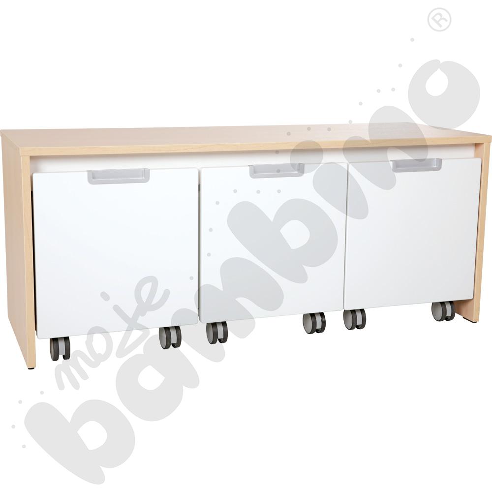 Quadro - ławeczka na 3 małe skrzynie, klon jasny