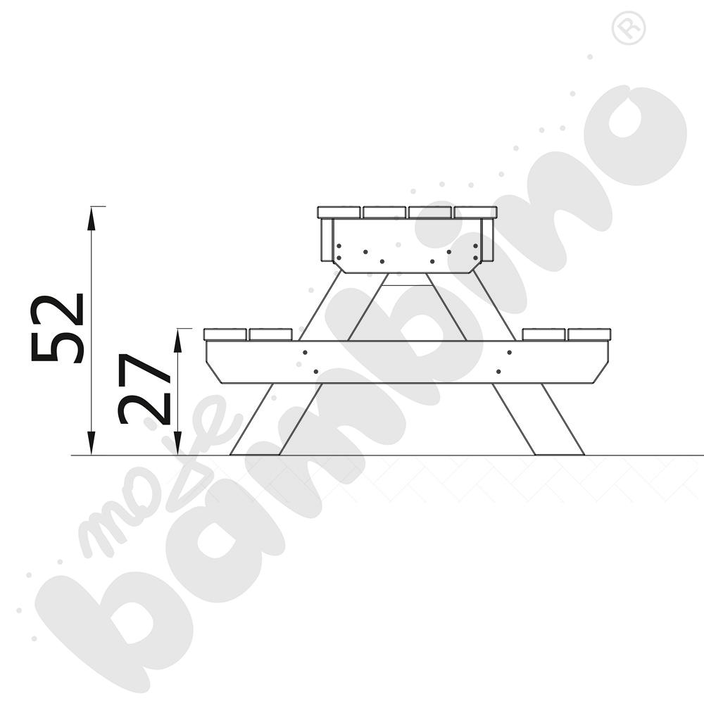 Ławkostół Terra z pojemnikami