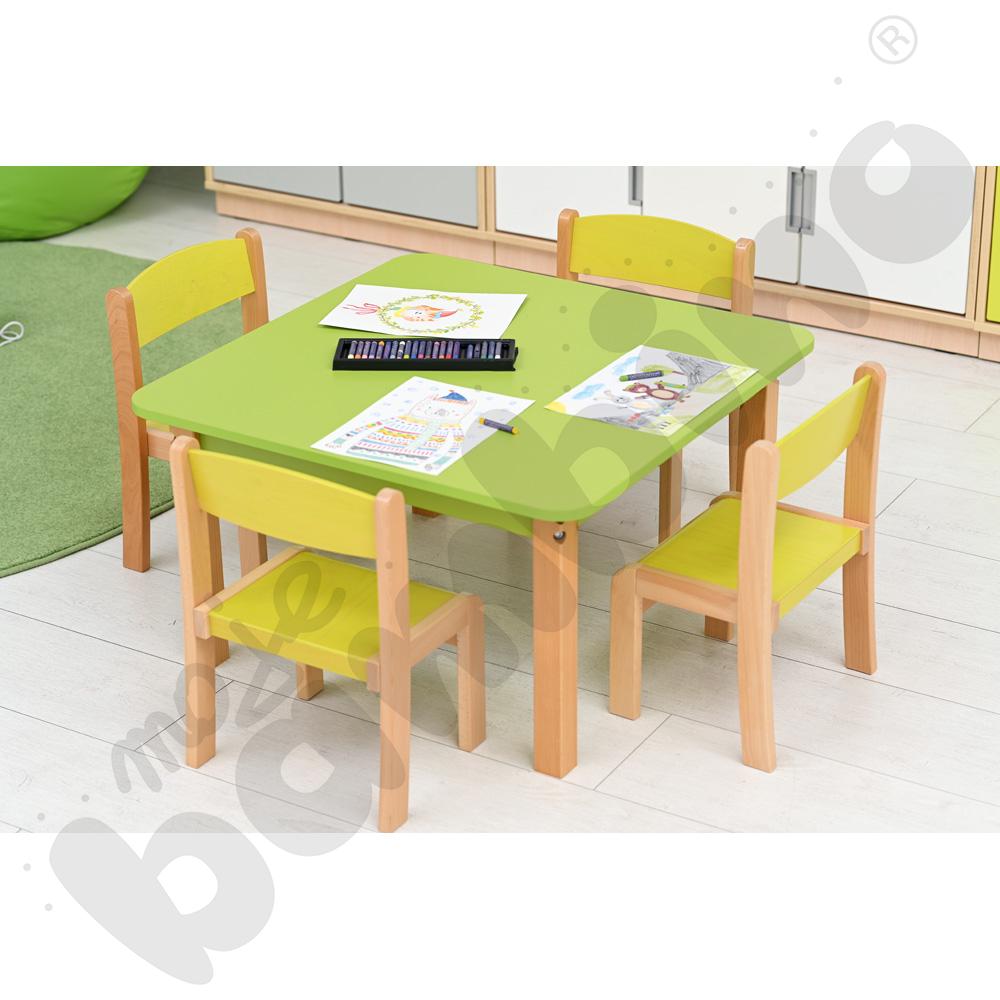 Blat Pascal kwadratowy 80 x 80 zielony Blat Pascal kwadratowy 80 x 80 zielony