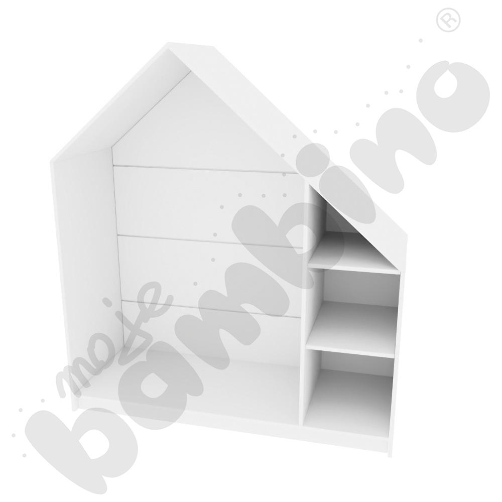 Quadro - szafka-domek z 2 półkami, skrzynia biała, biała