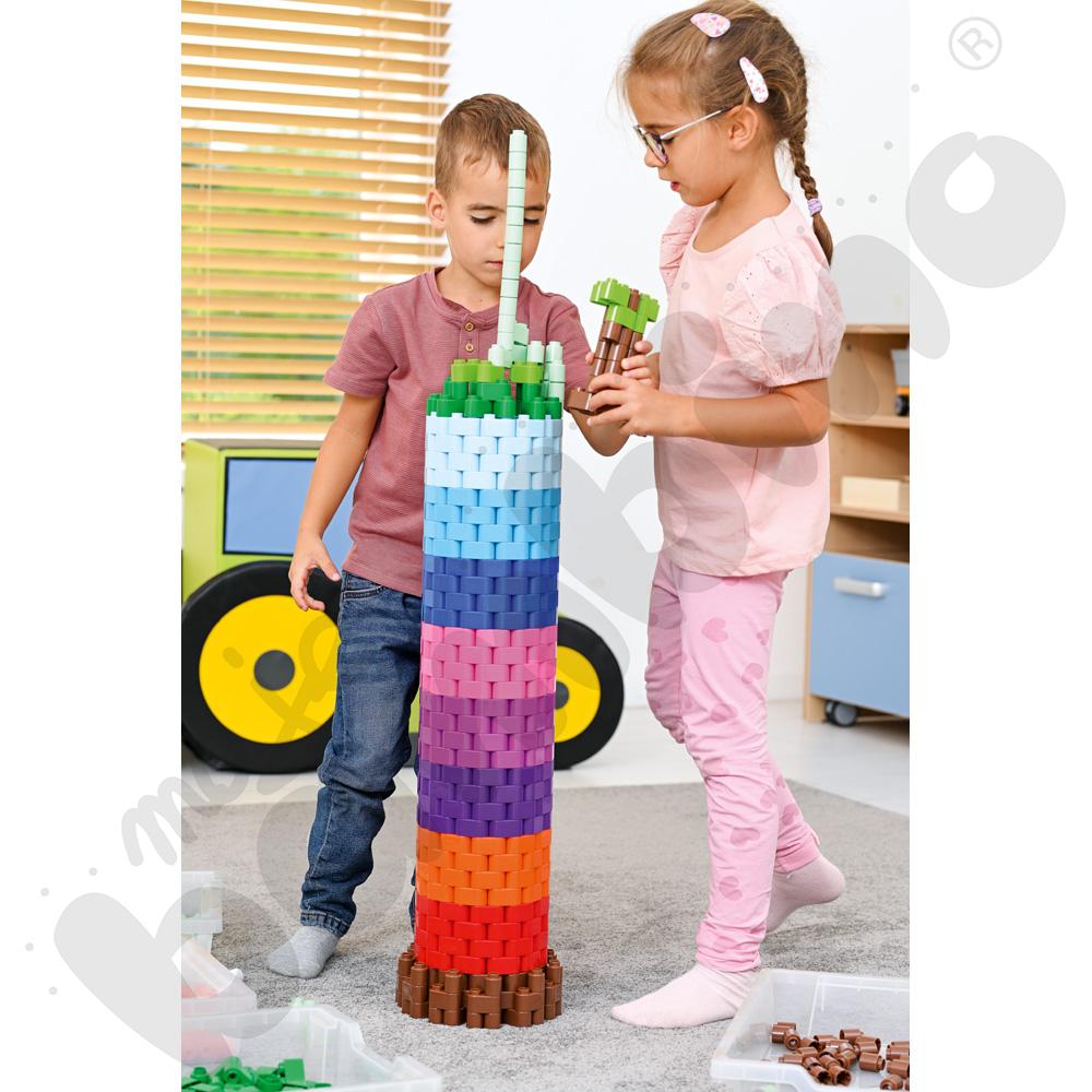 BOTZEES WALL - klocki 2-pinowe, czerwone